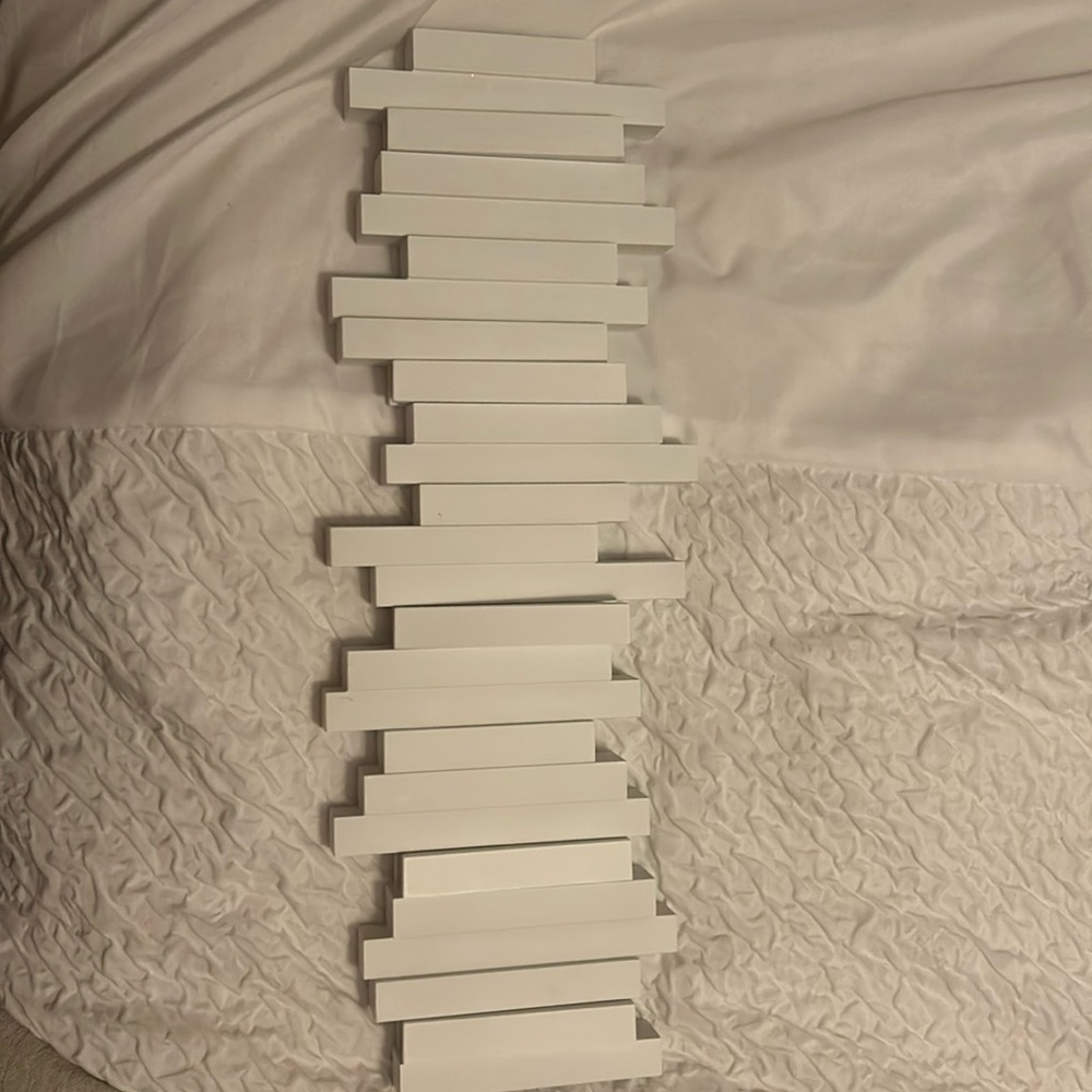 White MODERN hat, jacket, bag holder perfect for any living area!